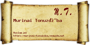Murinai Tonuzóba névjegykártya